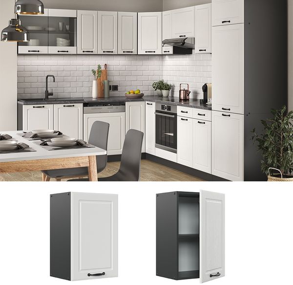 Hängeschrank R-Line Weiß Landhaus 40 cm Vicco Bild 2