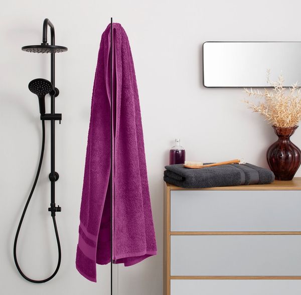 OTTO home Saunatuch Vanessa, 2 Saunatücher, 80x200cm, in Standard- und Premium-Qualität, Walkfrottee (Set, 2-St), Handtücher mit Bordüre, 100% Baumwolle, einfarbig, weich