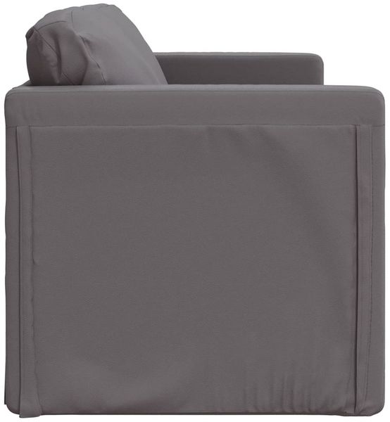 vidaXL Bodensofa mit Schlaffunktion Grau 112x174x55 cm Kunstleder 353975 Bild 6