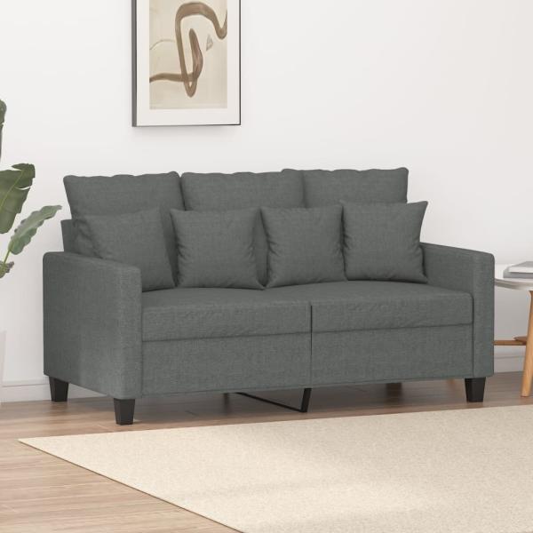 vidaXL 2-Sitzer-Sofa Dunkelgrau 120 cm Stoff 359260