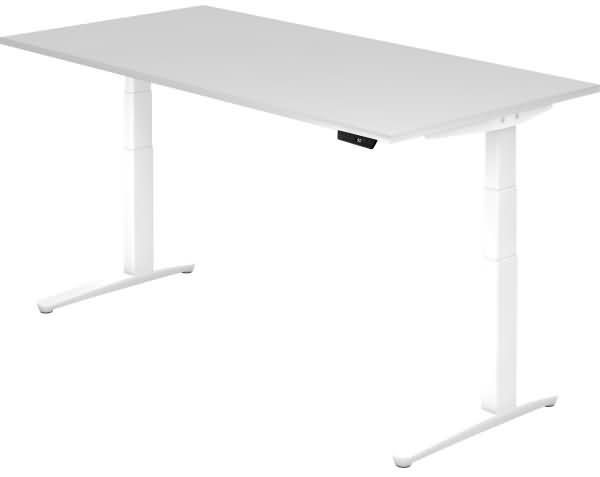 'XBHM2E' Sitz-Steh-Schreibtisch elektrisch 200x100cm Weiß Weiß