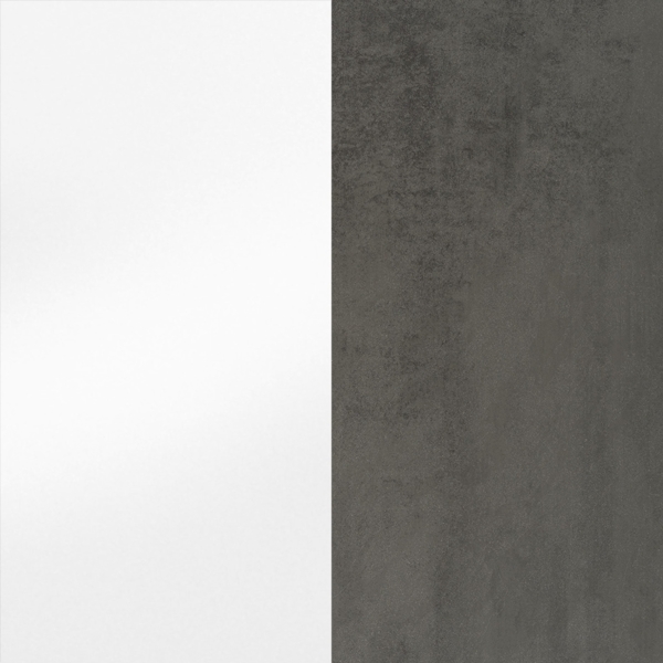 Vorratsschrank 50 cm in Hochglanz weiß, Arbeitsplatte Betonoptik MARSEILLE-03 Bild 6