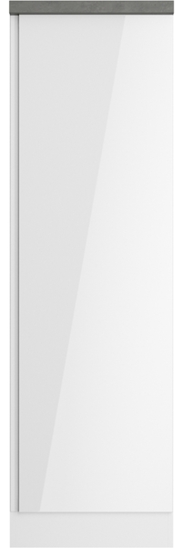 Vorratsschrank 50 cm in Hochglanz weiß, Arbeitsplatte Betonoptik MARSEILLE-03 Bild 3