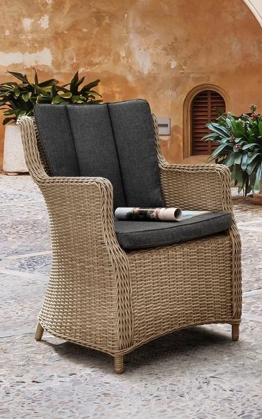 Destiny Balkonset LUNA MALAGA, (7-tlg, 2x Sessel, 1x Beistelltisch, inkl. Auflagen), Aluminium, Polyrattan