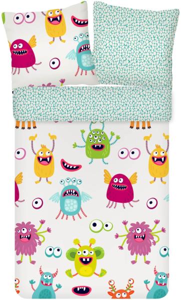 ESPiCO Bettwäsche Trendy Bedding Monster Renforcé 135 x 200 + 80 x 80 cm