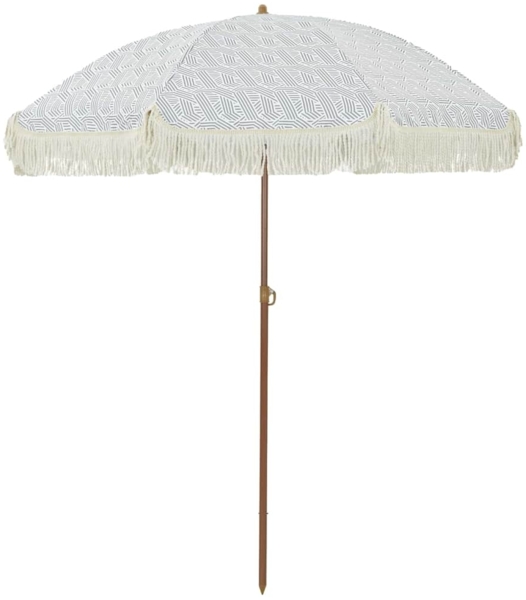 vidaXL Strandparasol Grau und Weiß 160 x 160 x 196 cm 42006681