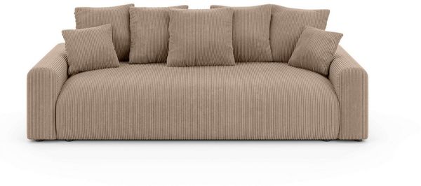 Home affaire Big-Sofa LAKESIDE klein 3-Sitzer Schlafsofa mit Bettkasten, Breite 238 cm, Liegefläche 149x195 cm, hoher Sitzkomfort, Maße B/T/H: 238/98/85cm
