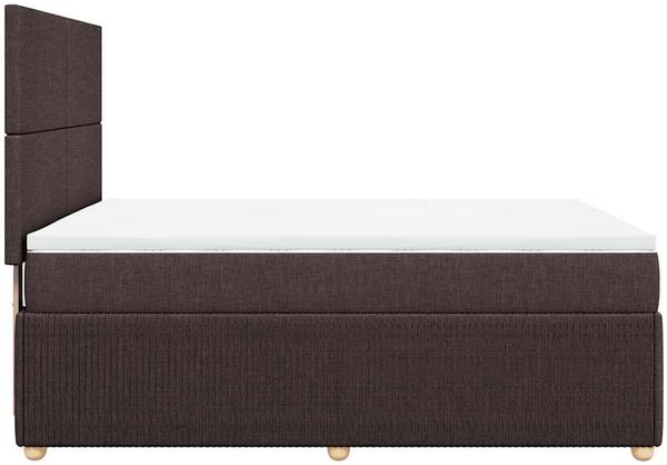 vidaXL Boxspringbett mit Matratze Dunkelbraun 160x200 cm Stoff 3292103 Bild 5