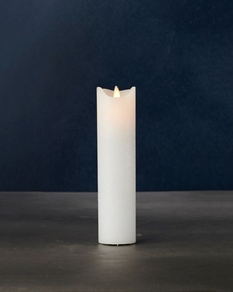 Sirius Sara Exklusive LED-Wachskerze Weiß - Ø 5 - H 20 cm