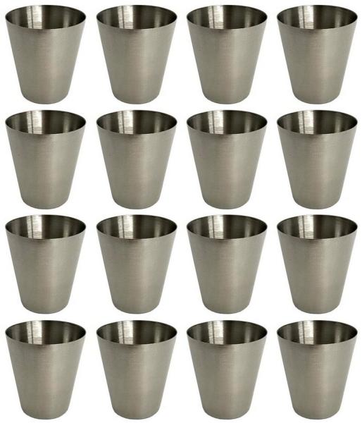 HAC24 Schnapsglas Schnapsgläser Pinnchen Shotgläser Shot Glas Stamper Schnaps-Becher, Edelstahl, 2cl oder 4cl