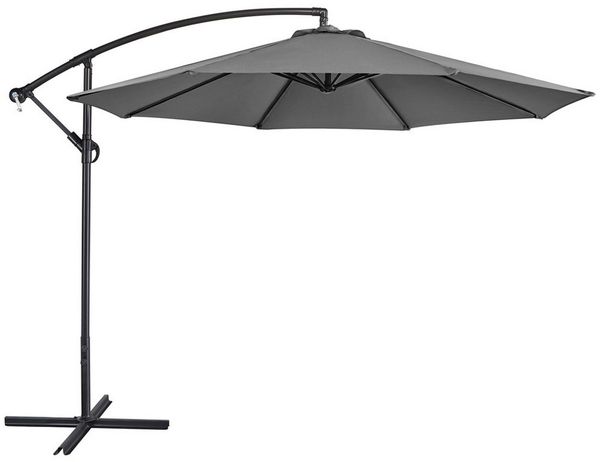 Yaheetech Sonnenschirm Neigbarer Achteckiger Ampelschirm ∅ 300 cm, Gartenschirm mit Kurbel für Terrasse/Balkon/Garten/Strand