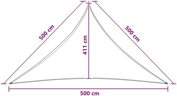 vidaXL Sonnensegel Blau und Weiß 5 x 5 x 5 m HDPE 42032914 Bild 8