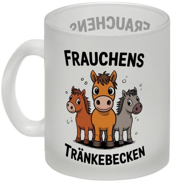 speecheese Tasse Cartoon-Pferde Frauchens Tränkebecken Glas Tasse für Pferdeliebhaber