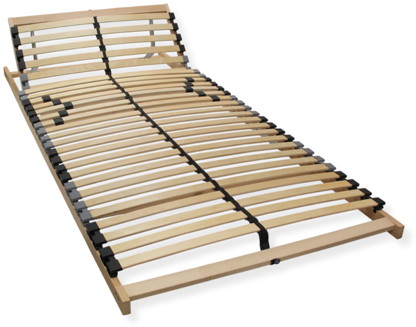 Ergonomisches Lattenrost 140x200, 7-Zonen Lattenrahmen Buche, 28 Federleisten, Kopfteil verstellbar, bis 150 kg, Made in Germany