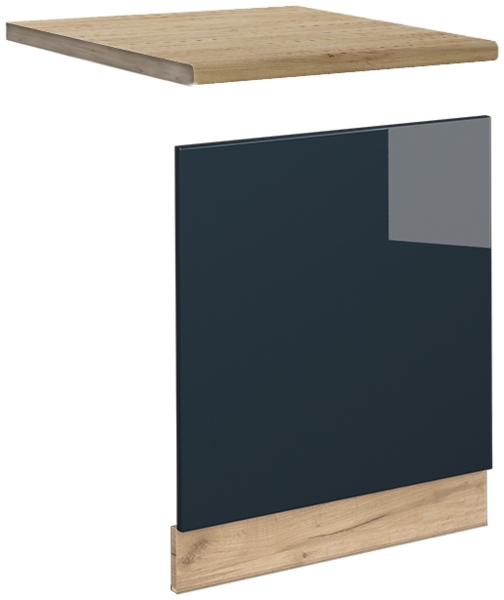 Frontblende Fame-Line Dunkelblau Hochglanz 60 cm , AP Eiche Vicco