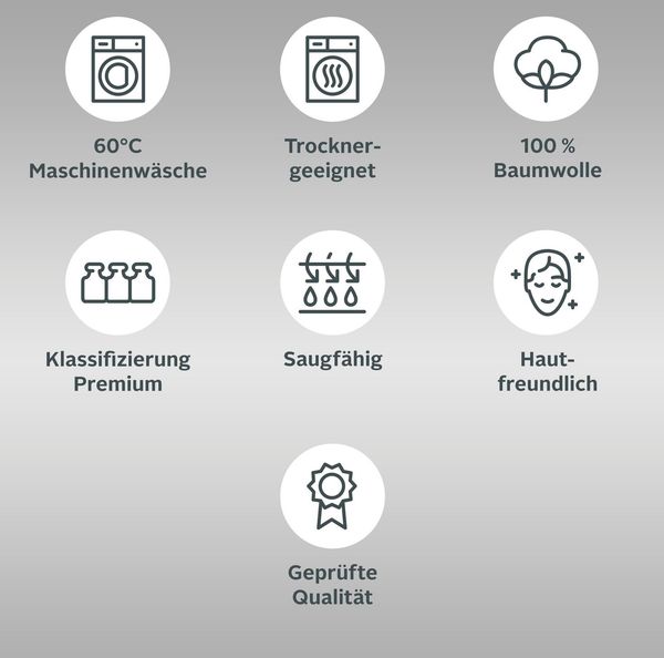 OTTO home Gästehandtücher Vanessa, 8 Gästehandtücher, 30x50cm, in Standard- und Premium-Qualität, Walkfrottee (Set, 8-St), Handtücher mit Bordüre, 100% Baumwolle, einfarbig, weich