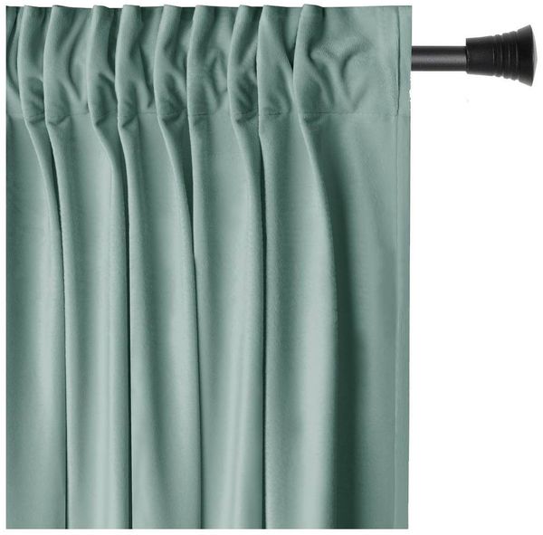 Restilo Gardine Gardine Multifunktionsband Kräuselband Vorhang Verdunkelnd Samt Textil (1 St), Kräuselband, verdunkelnd, Samt Textilien, mit Raffhalter