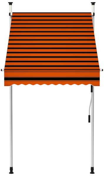 vidaXL Einziehbare Markise Handbetrieben 100 cm Orange und Braun 145834