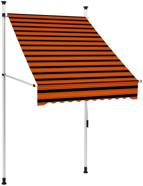 vidaXL Einziehbare Markise Handbetrieben 100 cm Orange und Braun 145834