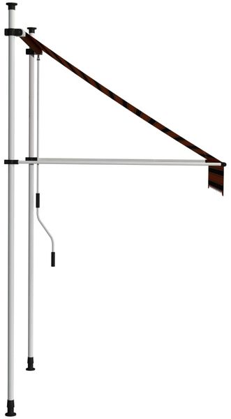 vidaXL Einziehbare Markise Handbetrieben 100 cm Orange und Braun 145834 Bild 3