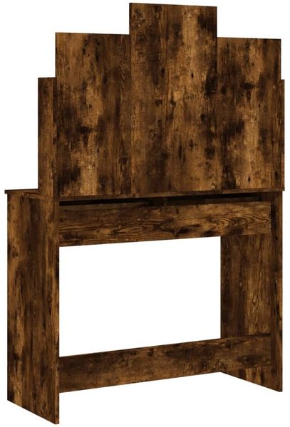 vidaXL Schminktisch mit Spiegel Räuchereiche 96x39x142 cm 837579 Bild 7