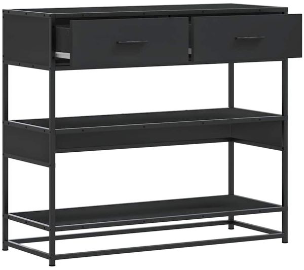 vidaXL Konsolentisch Schwarz 90x35x80 cm Holzwerkstoff 849179 Bild 5