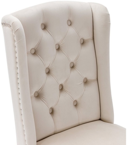 Flieks Esszimmerstuhl (Set, 6 St), 6er Set Polsterstuhl Wohnzimmerstuhl Samt, Eichenbeine Bild 3