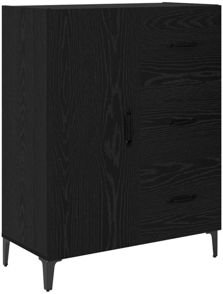 vidaXL Sideboard Schwarz Eichen-Optik 69,5 x 34 x 90 cm Holzwerkstoff 880663
