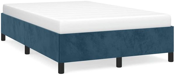 Einzelbettgestell Design für Erwachsene ohne Matratze Dunkelblau 120x200 cm Samt d4383e