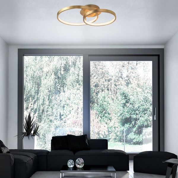 Nova Luce 8100282 LEON LED Deckenleuchte 2-flammig 3000K Blattgold