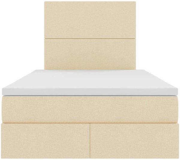 vidaXL Aufbewahrungsbett mit Matratze Creme 120 x 200 cm Stoff 3371713 Bild 7