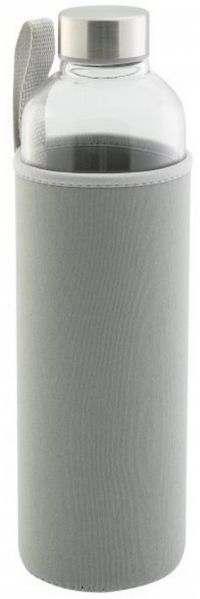 axentia Trinkflasche Trinkflasche, Glas, grau, ca. 1 l 132629