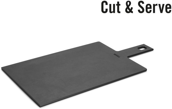 WOLL Schneidebrett Cut & Serve mit Griff FSC-zertifizierter Papierverbundstoff 0,7 x 49 x 24 cm nicht Induktionsgeeignet Spülmaschinenfest