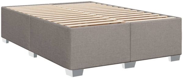 vidaXL Boxspringbett mit Matratze Taupe 160x200 cm Stoff 3288257 Bild 8