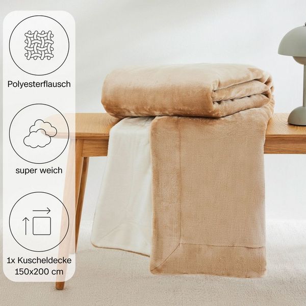 Wohndecke Doublesoft, Kuscheldecke, Deal, Kissen geschenkt!, s.Oliver, Kuscheldecke 150x200 cm, GRATIS-Zugabe:2x Kissenhülle (Reißverschluss)