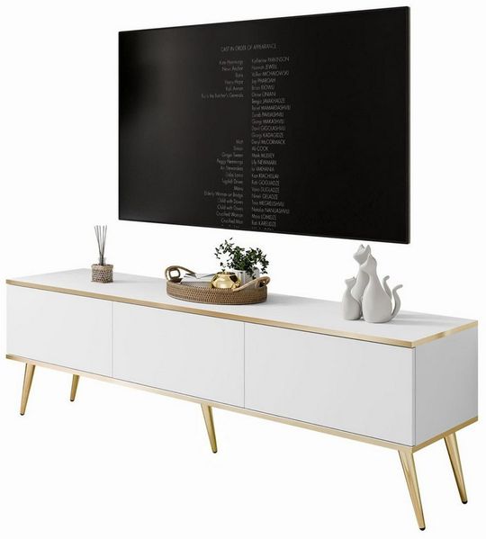 Lookway TV-Schrank OXFORD III 175 cm auf goldenen Füßen Breite: 175 cm