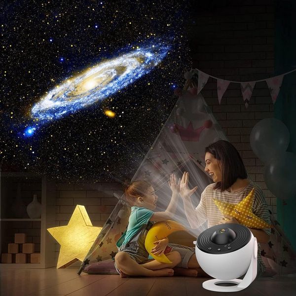 MUPOO Nachtlicht LED Sternenhimmel, Galaxy Projektor Lampe,LED Nachtlicht,360°drehbar, Timer,HD-Bild,für Schlafzimmer,Kinderzimmer,Spielzimmer Deko,Geschenke
