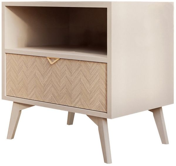 Lookway Nachttisch ALOE Nachtschrank mit Schublade, Breite: 54