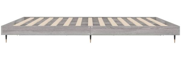 vidaXL Bettgestell ohne Matratze Grau Sonoma 160x200 cm Holzwerkstoff 832131 Bild 7