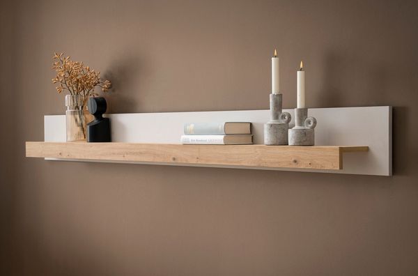 Home affaire Wandboard Sonora, modernes Wandregal, Wandhalter mit Ablagefläche, 189 cm breit, vielseitig einsetzbares Hängeregal, in zwei Größen verfügbar