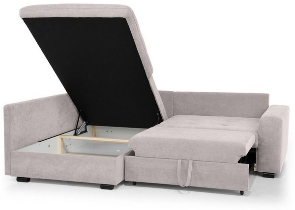 Beautysofa Ecksofa RAMO mit Schlaffunktion 160x200 cm, im Set mit Topper Bild 3