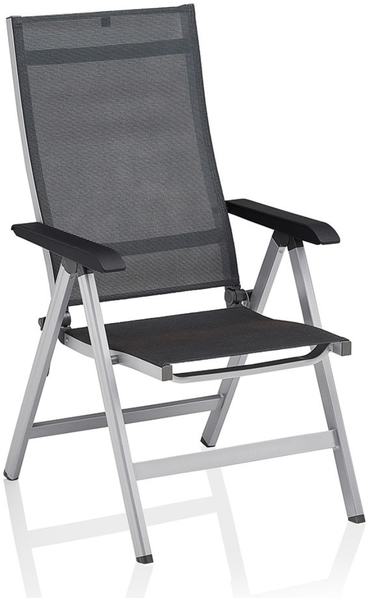 Kettler Basic+ Premium Klappsessel silber / Lakritz