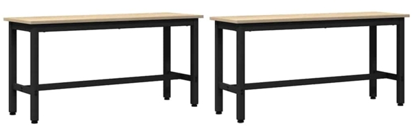 vidaXL Esstischbank 2 pcs Sonoma-Eiche 100 x 32,5 x 48,5 cm 873753