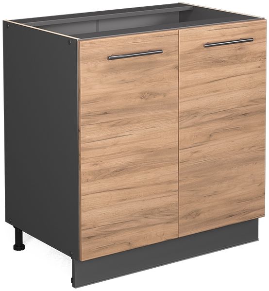 Spülenunterschrank Fame-Line Goldkraft Eiche 80 cm mit Regal, ohne Arbeitsplatte Vicco