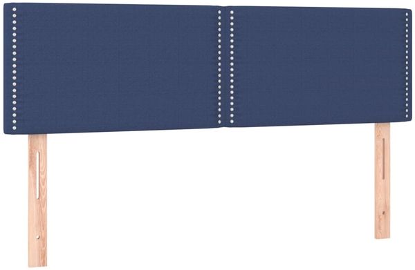 vidaXL Boxspringbett mit Matratze Blau 140x200 cm Stoff 3140543 Bild 6