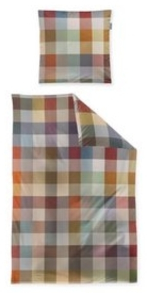 Irisette Flausch Cotton Bettwäsche Zobel 8600-90 Kariert Bunt 135x200 Bild 5