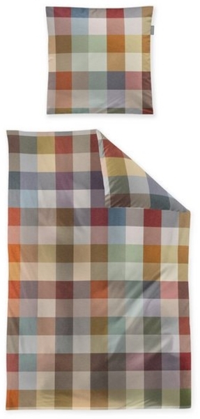 Irisette Flausch Cotton Bettwäsche Zobel 8600-90 Kariert Bunt 135x200 Bild 3