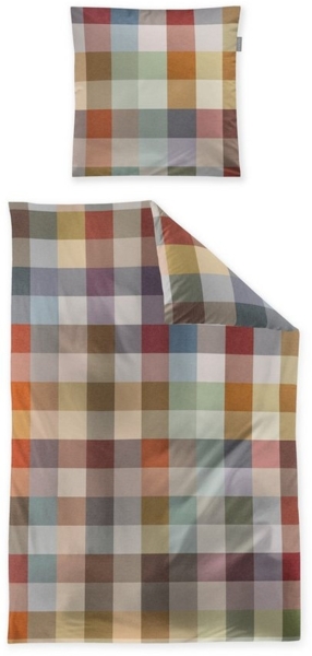 Irisette Flausch Cotton Bettwäsche Zobel 8600-90 Kariert Bunt 135x200 Bild 1