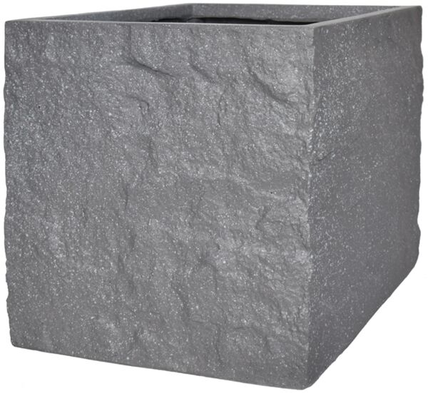 Pflanzgefäß The Rock Pflanzkasten Blumenkasten 36x35 cm Steinoptik Grau