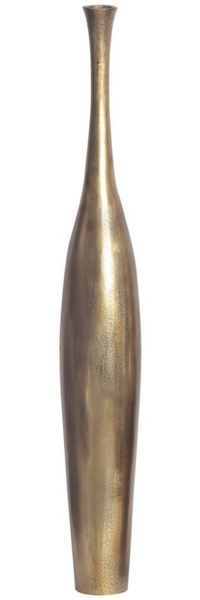 Vase BOTTLE S 75cm Aluminium Gold Blumenvase Modern Groß Handgefertigt